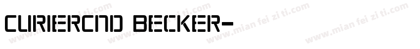 CurierCnd Becker字体转换